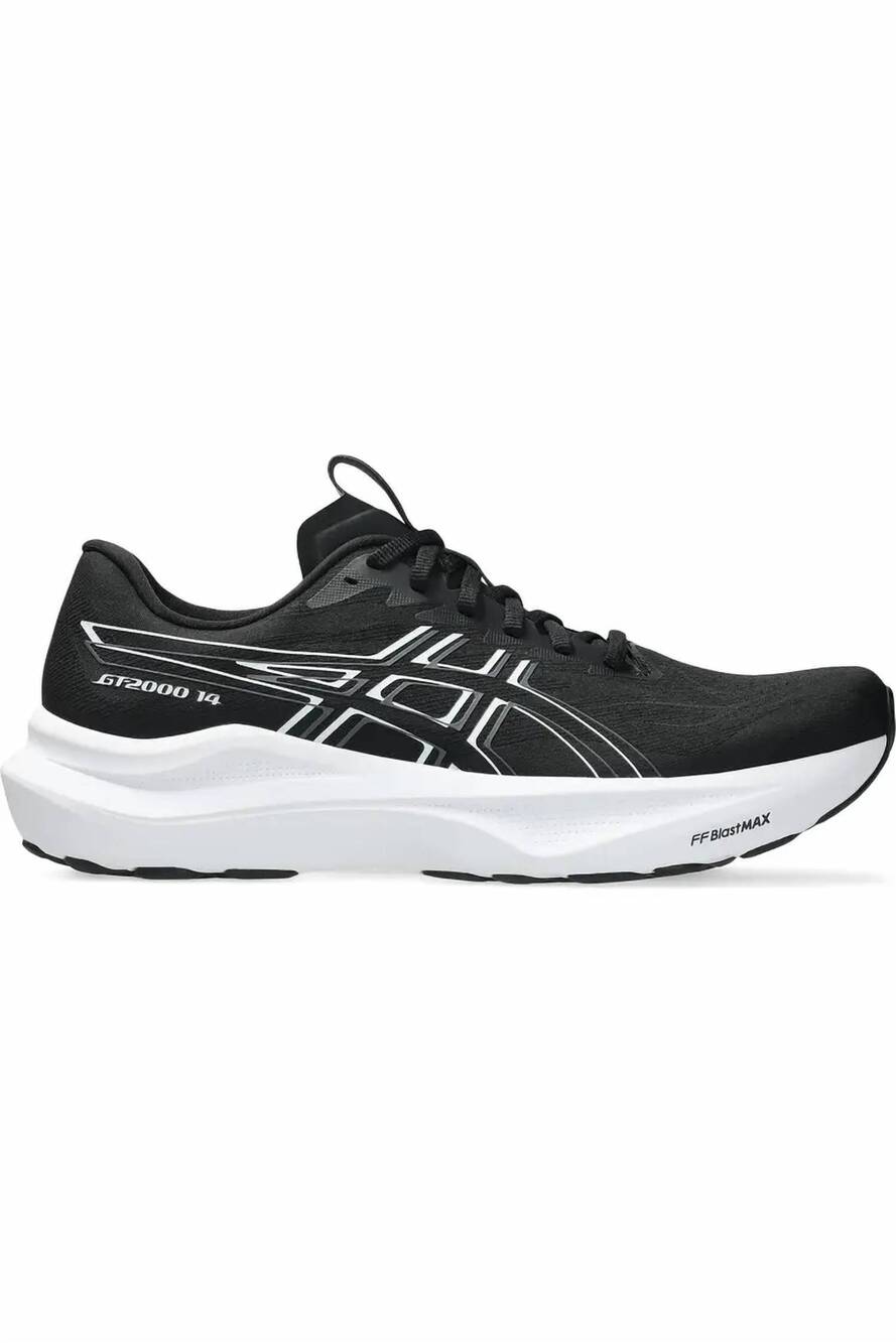 NEW ASICS men's gt-2000 14 running shoes in black white